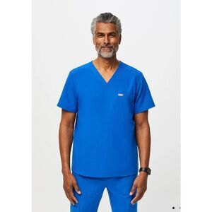 Figs Chisec Three Pocket Scrub Top Royal Blue Men’s Size Medium